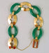 Bracelet Art Deco Bracelet Yellow Gold Chrysoprase 58 Facettes C 241
