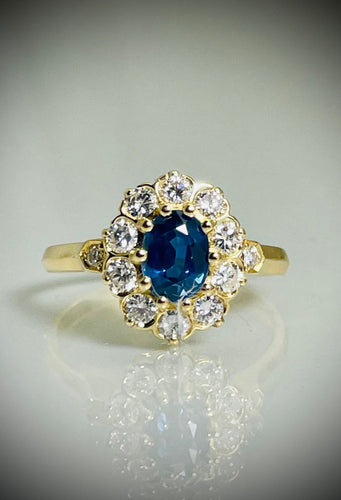 Bague Bague Pompadour Saphir et Diamants 58 Facettes