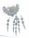 Brooch Brooch with detachable silver tassels and white stones 58 Facettes AB280