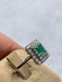 Ring Square emerald diamond ring 58 Facettes