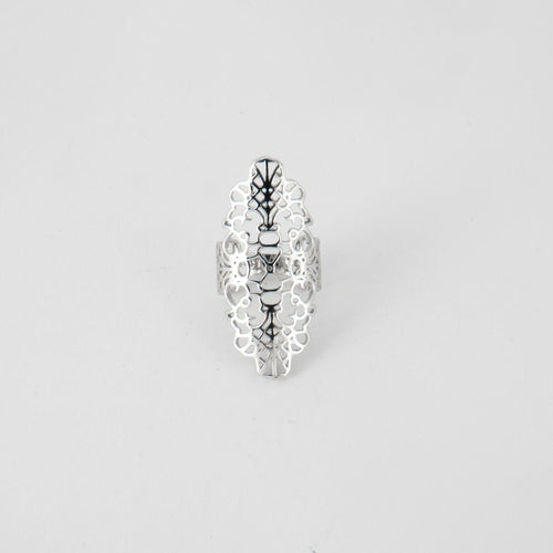 Bague 53.5 Bague dentelle or blanc 58 Facettes