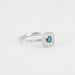 Ring 53 Solitaire blue London topaz and diamonds 58 Facettes