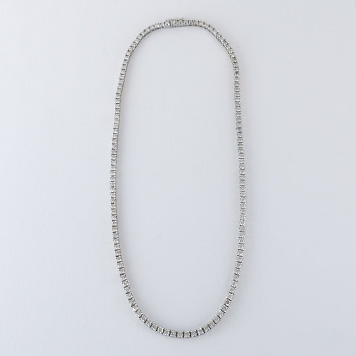 Collier Collier Rivière de Diamants 4.56ct Or Blanc 58 Facettes