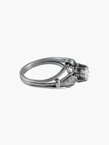 Bague Bague Solitaire Platine 58 Facettes