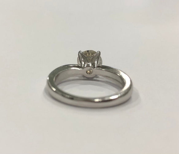 49.5 Bague solitaire diamant 1,28 ct or blanc 58 Facettes