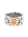Ring Chopard Ring Happy Diamonds Collection Steel and Yellow Gold 58 Facettes