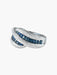 Ring 52 Double wave ring Sapphires Diamonds 58 Facettes