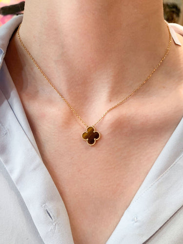 Collier Van Cleef & Arpels - Pendentif Vintage Alhambra Oeil de Tigre 58 Facettes