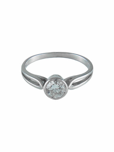 Bague Bague Solitaire serti clos 58 Facettes