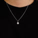 Collier Pendentif sur Chaine Diamant Or Blanc 58 Facettes