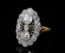 Ring 58 Belle Epoque ring in gold, platinum and diamonds. 58 Facettes
