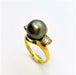 Bague 54 Bague Perle et Diamants Or jaune 58 Facettes 20400000600