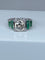 Bague 52 Bague Art Déco Platine, Diamant 1,55cts et Emeraudes 58 Facettes