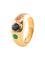 Bague 57 Bague Or Saphir Rubis et Emeraude 58 Facettes
