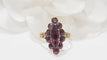 Bague 53 Bague marquise ancienne en or rose et grenats 58 Facettes 32066