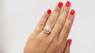 Ring Retro ring entourage two-tone gold diamonds 58 Facettes 30851
