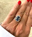 Ring 55.5 Sapphire Ring Diamond Entourage White Gold 58 Facettes