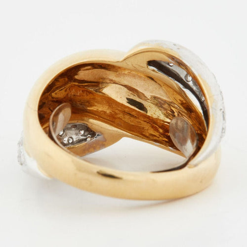 Bague 54 Bague en or jaune et blanc 18 cts 58 Facettes RÉF 11010/19