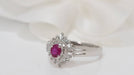 Ring Certified oval ruby ​​and diamond ring 58 Facettes 31244