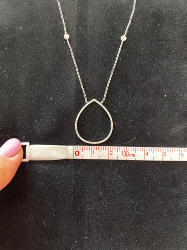 Collier Collier or blanc et diamants 58 Facettes