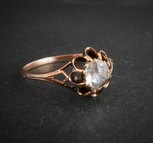 Bague 60 Bague Solitaire Diamant Taille Rose 58 Facettes 714594