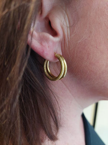 Boucles d'oreilles Créoles modernes 58 Facettes 080691