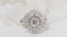 Ring Double entourage ring in white gold and diamonds 58 Facettes 31496