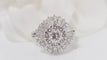 Bague Bague double entourage en or blanc et diamants 58 Facettes 31496