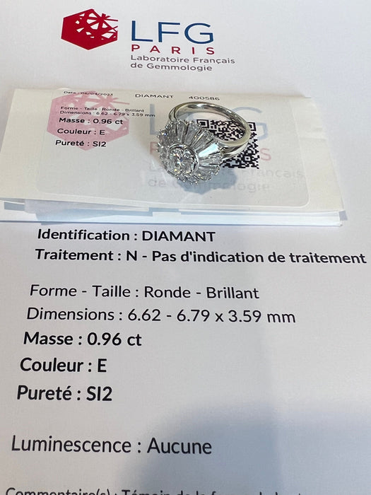 Bague Bague Rétro Juponnée Diamants 58 Facettes BD185