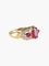 Bague Bague triptyque rubis poire et brillant or jaune 58 Facettes LP49-3