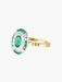 Ring 52 Art Deco style ring with diamonds and emeralds 58 Facettes