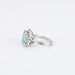 Ring 54 Aquamarine Ring, Diamonds 58 Facettes