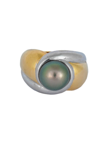 Bague Bague perle noire de Tahiti 58 Facettes