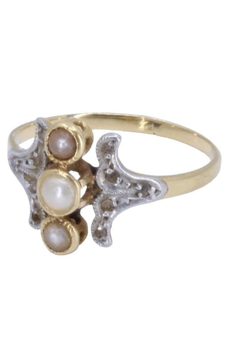 Bague BAGUE ART-NOUVEAU PERLES DIAMANTS 58 Facettes 074541