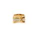Ring Tank Ring Diamonds Yellow Gold Platinum 58 Facettes B319