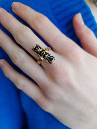 Bague 53 Bague or jaune TIKI 58 Facettes 081851