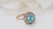 Bague 54 Bague Topaze Bleue & Roses 58 Facettes 32028