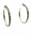 POMELLATO 67 earrings. Silver and marcasite hoop earrings 58 Facettes