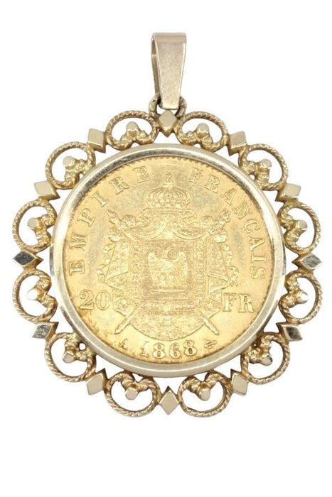 Pendentif PENDENTIF 20 FRANCS NAPOLÉON III 58 Facettes 064771