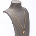 Singapore Chain Necklace with 18k Gold Pendant with Love Pendant 58 Facettes E360021B