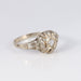 Ring 57 Art Deco engagement ring in white gold and diamond 58 Facettes