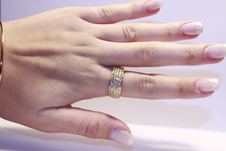 Bague 58 Bague Or jaune Diamants 58 Facettes