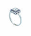 Ring Art Deco platinum ring, calibrated diamonds and sapphires 58 Facettes