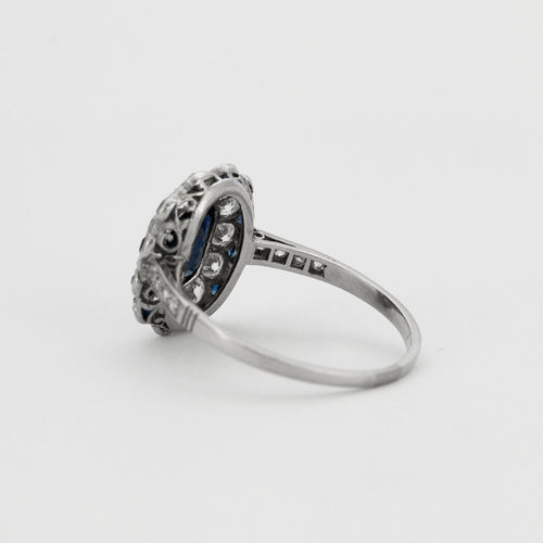 Bague 55 Bague Marguerite Saphirs Diamants 58 Facettes