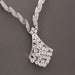 Necklace 18k white gold necklace with diamonds 58 Facettes E360325