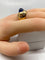 Bague 53 Bague en Or jaune & saphir cabochon 58 Facettes