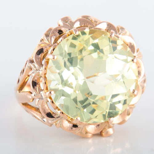 Bague 55 Bague Cocktail Béryl jaune 58 Facettes 8365