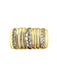 54 CARTIER ring. Golden Helmet collection, vintage yellow gold and diamond ring 58 Facettes