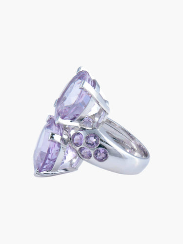 Bague 52 Bague Toi & Moi Améthystes 58 Facettes
