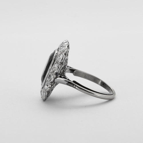 Bague 57 Bague Marguerite Saphir Diamants 58 Facettes